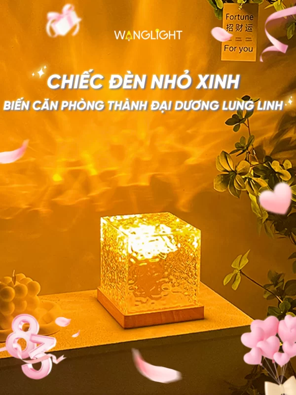 Đèn Bàn Sáng Tạo hiệu ứng Sóng Nước