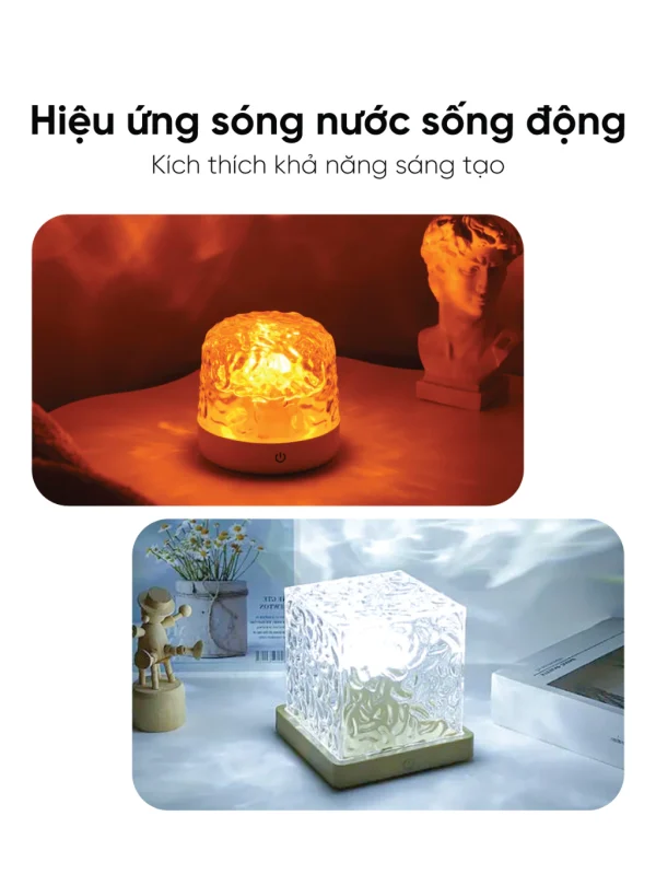 Đèn Bàn Sáng Tạo hiệu ứng Sóng Nước - Image 3