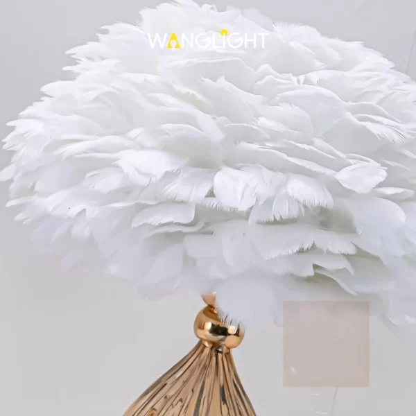Đèn bàn lông vũ sao trời phong cách Bắc Âu - Image 2