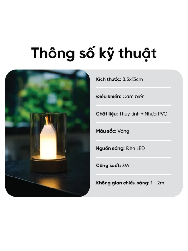 Đèn Nến Cảm Biến, Trang trí phòng ngủ phòng khách - Image 4