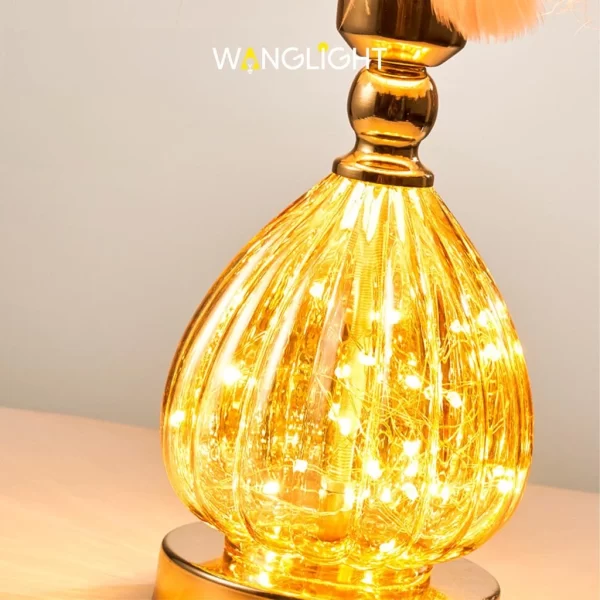 Đèn bàn lông vũ sao trời phong cách Bắc Âu - Image 3
